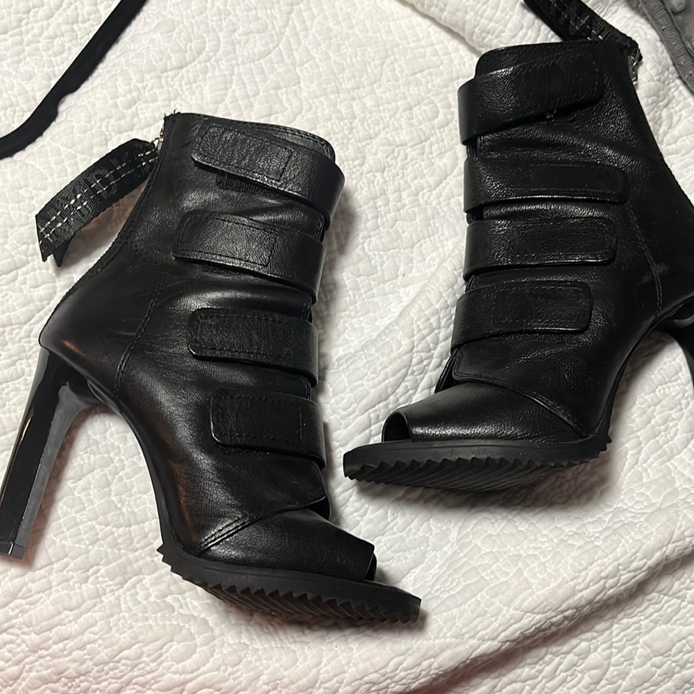 Black DKNY booties worn twice